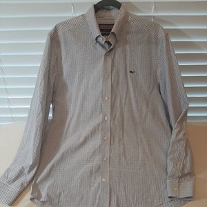 Vineyard Vines, Slim Fit Whale Shirt, Plaid Long Sleeve,  Men's, Size Medium